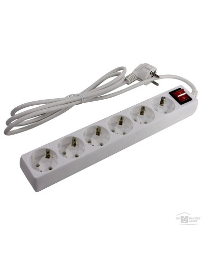 SP6W-250. Сетевой фильтр 6 розеток, 5м, белый. 5bites в Йошкар-Оле