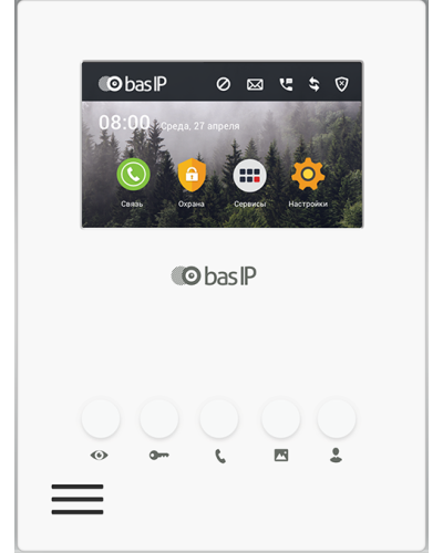 AU-04LA (AU-04L) WHITE. Монитор IP-домофона. BAS-IP в Йошкар-Оле