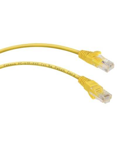 PC-UTP-RJ45-Cat.5e-0.5m-YL (7666c), желтый. Патч-корд медный. CABEUS в Йошкар-Оле