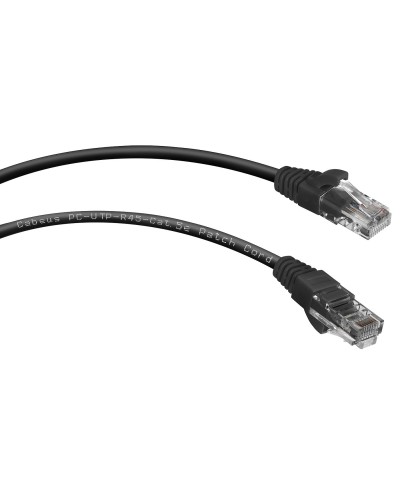 PC-UTP-RJ45-Cat.5e-0.15m-BK (8990c), чёрный. Патч-корд медный. CABEUS в Йошкар-Оле