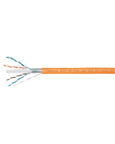UTP-4P-Cat.6a-SOLID-LSZH-OR (11374c). Кабель «витая пара» (LAN) для структурированных систем связи. CABEUS в Йошкар-Оле