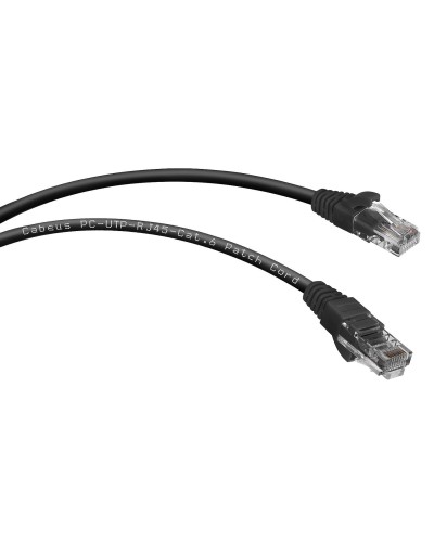 PC-UTP-RJ45-Cat.6-3m-BK (8666c), чёрный. Патч-корд медный. CABEUS в Йошкар-Оле