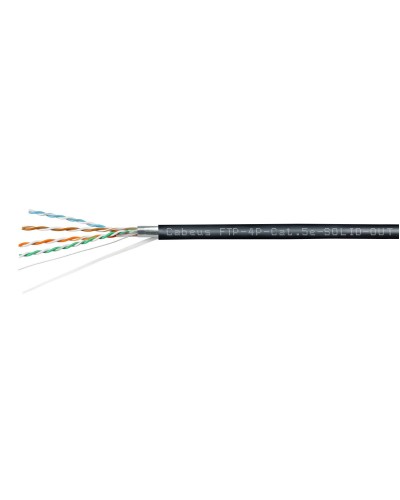 FTP-4P-Cat.5e-SOLID-OUT-LSZH-UV-100 (7176c-5). Кабель «витая пара» (LAN) для структурированных систем связи. CABEUS в Йошкар-Оле