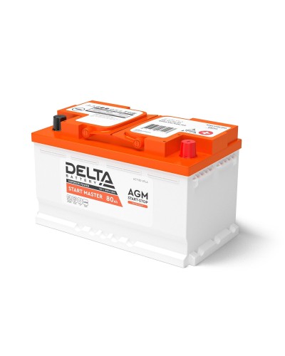 Delta START MASTER AGM 1280 (80 Ah). Аккумулятор автомобильный герметичный свинцово-кислотный. Delta в Йошкар-Оле
