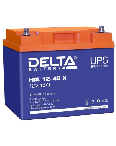 Delta HRL 12-45 X. Аккумулятор герметичный свинцово-кислотный. Delta в Йошкар-Оле