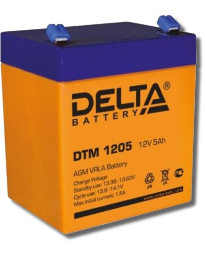 Delta DTM 1205. Аккумулятор герметичный свинцово-кислотный. Delta в Йошкар-Оле