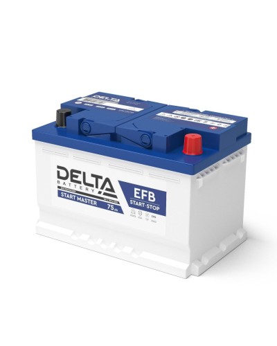 Delta START MASTER EFB 1275 (75 Ah). Аккумулятор автомобильный герметичный свинцово-кислотный. Delta в Йошкар-Оле