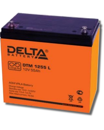 Delta DTM 1255 L. Аккумулятор герметичный свинцово-кислотный. Delta в Йошкар-Оле