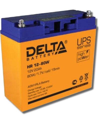 Delta HR 12-80 W. Аккумулятор герметичный свинцово-кислотный. Delta в Йошкар-Оле