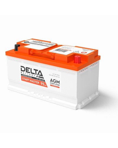 Delta START MASTER AGM 1295 (95 Ah). Аккумулятор автомобильный герметичный свинцово-кислотный. Delta в Йошкар-Оле