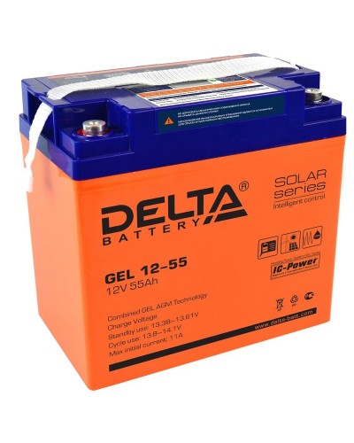 Delta GEL 12-55. Аккумулятор герметичный свинцово-кислотный. Delta в Йошкар-Оле