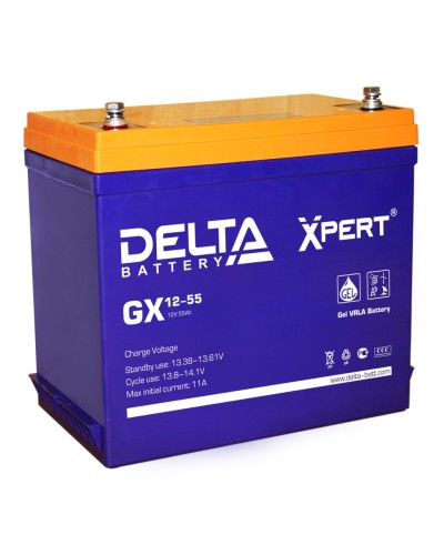 Delta GX 12-55. Аккумулятор герметичный свинцово-кислотный. Delta в Йошкар-Оле