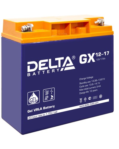 Delta GX 12-17. Аккумулятор герметичный свинцово-кислотный. Delta в Йошкар-Оле