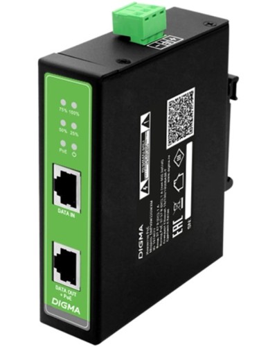 DNP90W48GDXM 10/100/1000BASE-T 90Вт 37-57В(DC). Инжектор PoE. Digma в Йошкар-Оле
