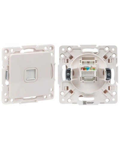Стокгольм Механизм Розетки RJ-45 1-местной (EYK01-035-10). Механизм Розетки RJ-45 1-местной. EKF в Йошкар-Оле
