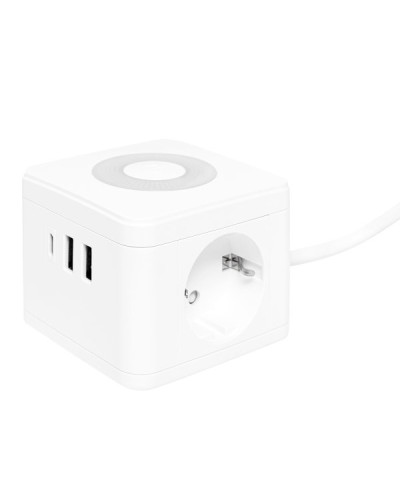 Удлинитель Куб 2 гнезда 2USB 2,4А+Type C + Ночник 1,3 метра 1мм2. Удлинитель Куб. EKF в Йошкар-Оле