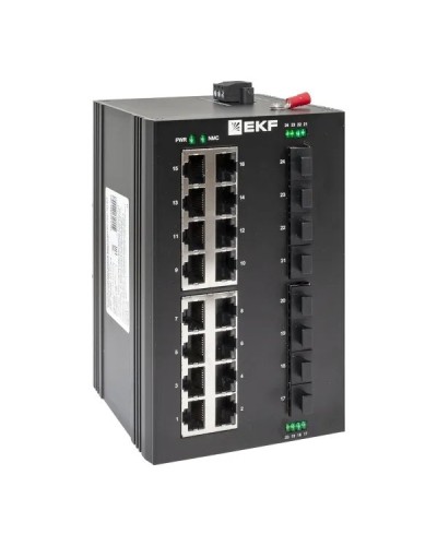 TSX-U-8GX/SFP-16GT. Промышленный неуправляемый коммутатор. EKF в Йошкар-Оле
