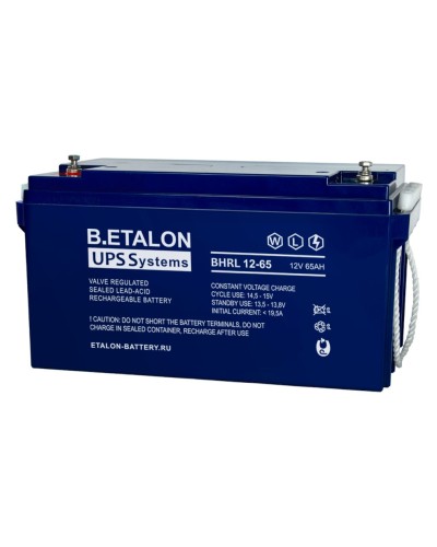 B.ETALON BHRL 12-65. Аккумулятор герметичный свинцово-кислотный. ETALON в Йошкар-Оле