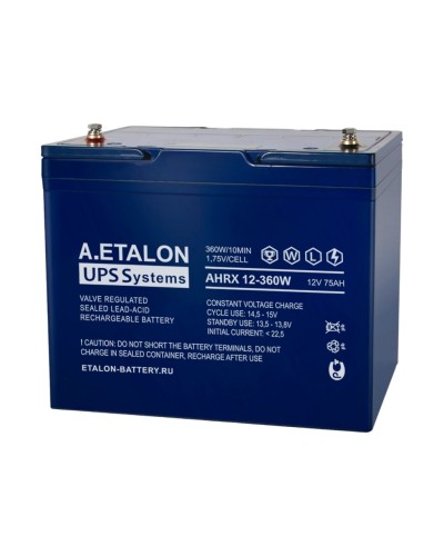 A.ETALON AHRX 12-360W (75). Аккумулятор герметичный свинцово-кислотный. ETALON в Йошкар-Оле