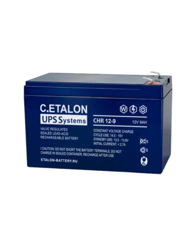 C.ETALON CHR 12-9. Аккумулятор герметичный свинцово-кислотный. ETALON в Йошкар-Оле