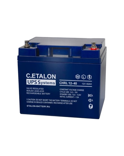 C.ETALON CHRL 12-40. Аккумулятор герметичный свинцово-кислотный. ETALON в Йошкар-Оле