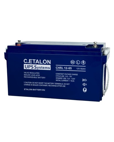 C.ETALON CHRL 12-65. Аккумулятор герметичный свинцово-кислотный. ETALON в Йошкар-Оле