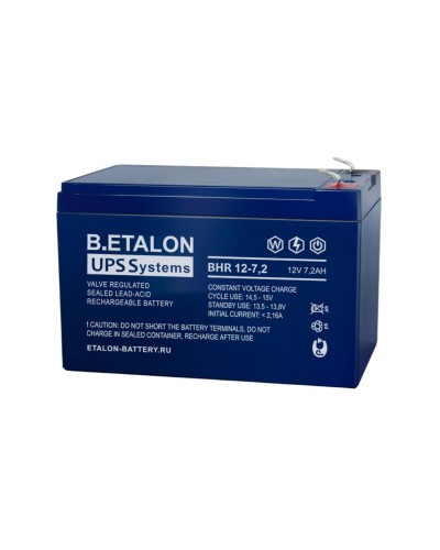 B.ETALON BHR 12-7,2. Аккумулятор герметичный свинцово-кислотный. ETALON в Йошкар-Оле