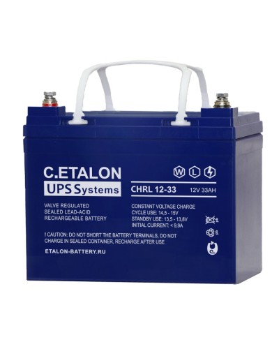 C.ETALON CHRL 12-33. Аккумулятор герметичный свинцово-кислотный. ETALON в Йошкар-Оле