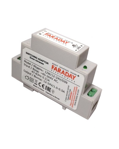 12W/12-24V/DIN. Блок питания. FARADAY в Йошкар-Оле