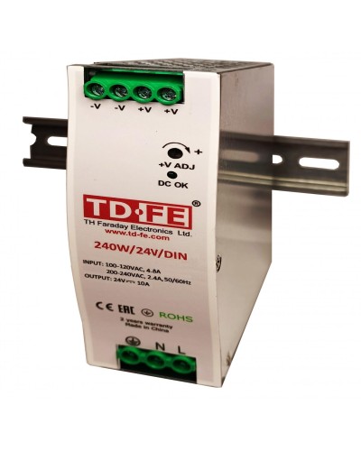 240W/24V/DIN. Источник вторичного электропитания резервированный. FARADAY в Йошкар-Оле