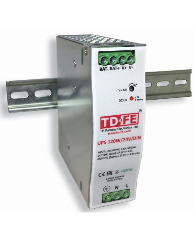 UPS 120W/24V/DIN. Блок бесперебойного питания. FARADAY в Йошкар-Оле