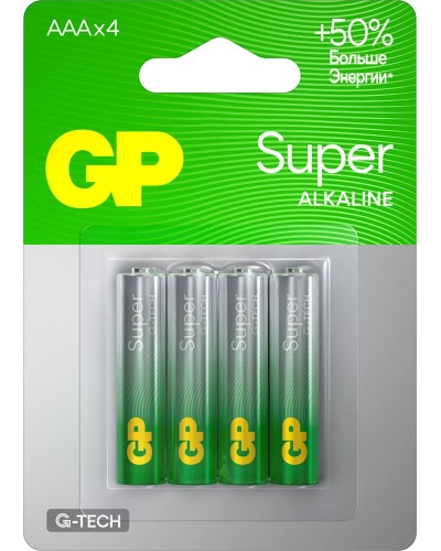 GP Super Alkaline 15A AA (GP 15AA21-2CRSBC4), упак. 4 шт. БЛИСТЕР. Алкалиновые батарейки. GP Batteries в Йошкар-Оле