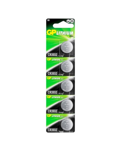 GP Lithium CR2032 (GP CR2032-2C5 100/2000), упак. 5 шт. БЛИСТЕР. Литиевые дисковые батарейки. GP Batteries в Йошкар-Оле
