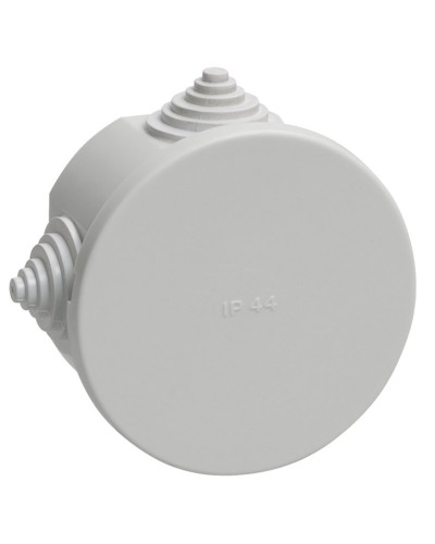 Коробка распаячная КМ41237 D75х40 открытой проводки IP44 4 гермоввода серая (UKO11-075-040-000-K41-44). Коробка распаячная безгалогенная (HF). IEK в Йошкар-Оле