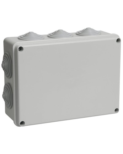 Коробка распаячная КМ41244 190х140х70 открытой проводки IP55 10 гермовводов серая (UKO11-190-140-070-K41-55). Коробка распаячная безгалогенная (HF). IEK в Йошкар-Оле