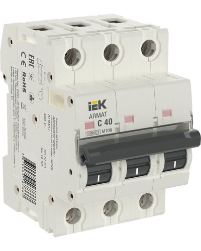 M10N 3P C 40А 10кА ARMAT (AR-M10N-3-C040). Автоматический выключатель. IEK в Йошкар-Оле