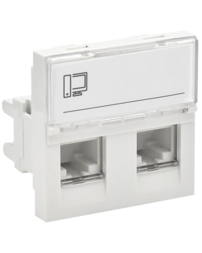 Розетка RJ45 кат.5E PRIMER РКИ-22-00-П-5 белый IEK (PR-KK40D-RI-0-2-2C5EU-K01). Розетка RJ-45. IEK в Йошкар-Оле
