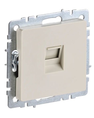 Розетка RJ45 РК10-БрКр кат.5E бежевый BRITE (BR-K10-1-K10). Розетка компьютерная. IEK в Йошкар-Оле