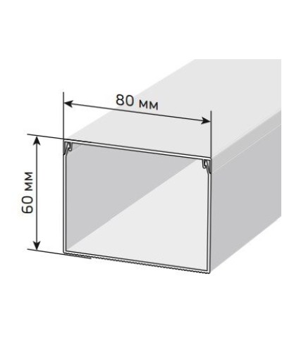 Короб 80х60 ЭЛЕКОР (CKK10-080-060-1-K01-008). Кабель-канал с двойным замком. IEK в Йошкар-Оле
