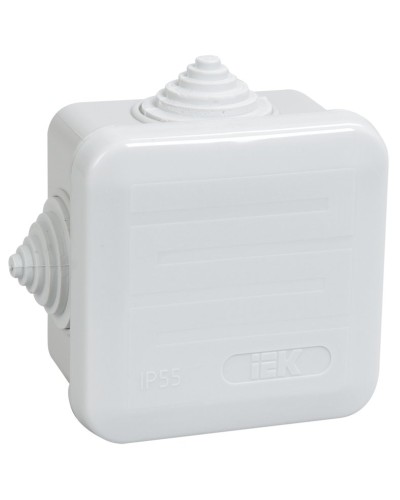 Коробка распаячная КМ41236 70х70х40 открытой проводки IP44 4 гермоввода серая (UKOZ11-070-070-040-K41-44). Коробка распаячная безгалогенная (HF) с защелкивающейся крышкой. IEK в Йошкар-Оле