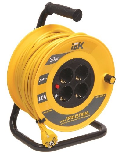 УК50 4 места, 50м (WKP15-16-04-50). Удлинитель на катушке Industrial. IEK в Йошкар-Оле