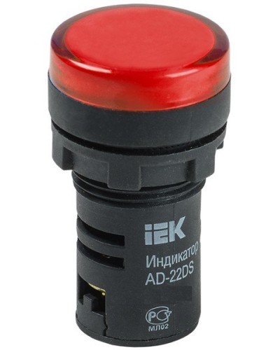 Лампа AD22DS (LED) матрица D22мм красный 24В AC/DC (BLS10-ADDS-024-K04). Светосигнальный индикатор. IEK в Йошкар-Оле