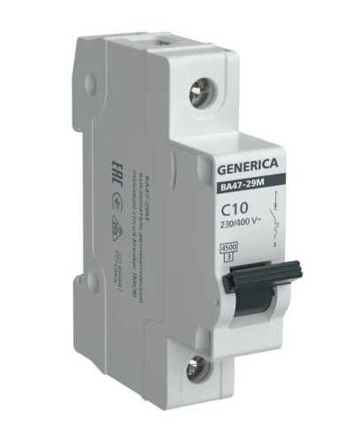 GENERICA ВА47-29М 1P C 10А 4,5кА (MVA21-1-010-C-G). Автоматический выключатель. IEK в Йошкар-Оле