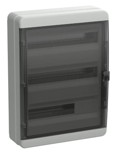 Корпус пластиковый КМПн-54 IP65 TEKFOR (TF5-KP72-N-54-65-K03-K02). Корпус модульный пластиковый черная прозрачная дверь. IEK в Йошкар-Оле