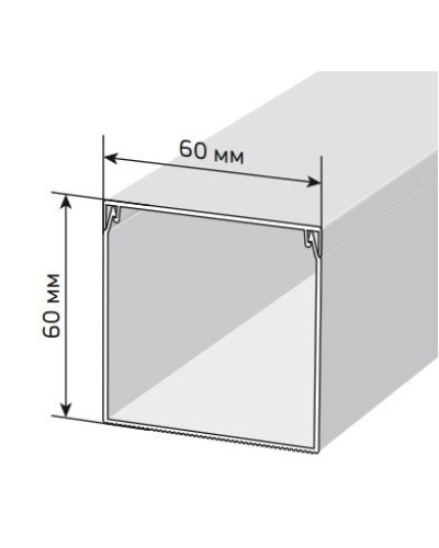 Короб 60х60 ЭЛЕКОР (CKK10-060-060-1-K01). Кабель-канал с двойным замком. IEK в Йошкар-Оле