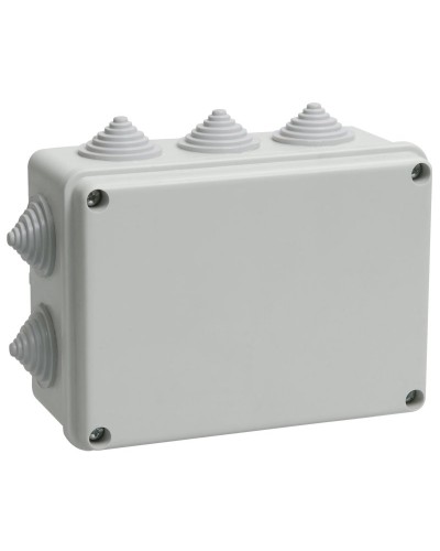 Коробка распаячная КМ41242 150х110х70 открытой проводки IP55 10 гермовводов серая (UKO10-150-110-070-K41-55). Коробка распаячная безгалогенная (HF). IEK в Йошкар-Оле