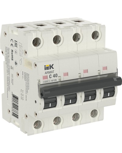 M10N 4P C 40А 10кА ARMAT (AR-M10N-4-C040). Автоматический выключатель. IEK в Йошкар-Оле