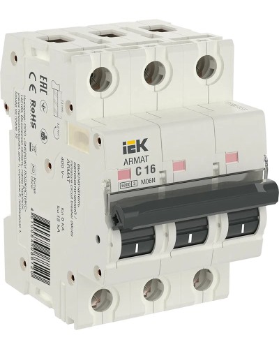M06N 3P C 16А 6кА ARMAT (AR-M06N-3-C016). Автоматический выключатель. IEK в Йошкар-Оле