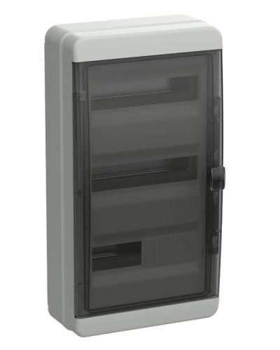 Корпус пластиковый КМПн-36 IP65 TEKFOR (TF5-KP72-N-36-65-K03-K02). Корпус модульный пластиковый черная прозрачная дверь. IEK в Йошкар-Оле