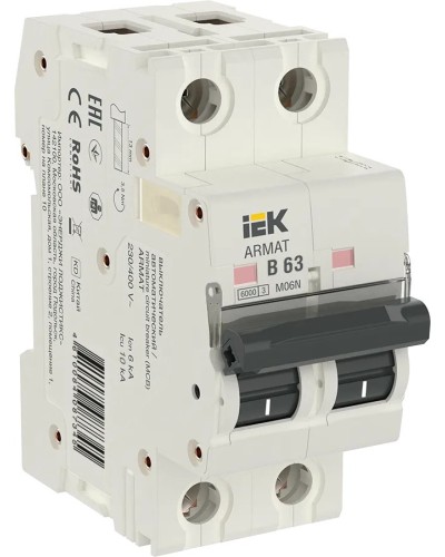 M06N 2P B 63А 6кА ARMAT (AR-M06N-2-B063). Автоматический выключатель. IEK в Йошкар-Оле